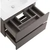 BelBagno KRAFT 39-700/390-2C-SO-GSO База под раковину подвесная с фрезерованными ручк. по всей дл. фасада с 2 выкатн. ящ.,Темно-Серый Мат.,700x395x500