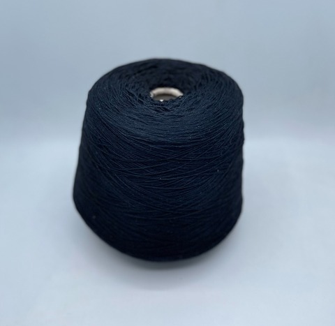 Бобинная пряжа (пр.Италия),750м/100гр, 80%шерсть, 20%полиамид, цвет- Черный, арт.31607