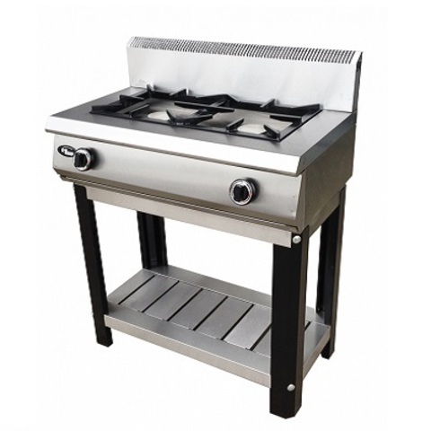 Плита газовая Grill Master Ф2ЖТЛПГ (на подставке), 800х500х1050,  2 горелок 2-я корона