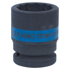 KING TONY (653032M) Головка торцевая ударная двенадцатигранная 3/4", 32 мм