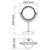 WasserKRAFT Elbe K-1005BLACK Косметическое зеркало с LED-подсветкой, цвет: чёрный