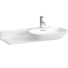 Laufen Ino 8.1330.1.000.104.1 Раковина 900х450х120мм с 1 отв. под смеситель, полка слева, цвет: белый фото