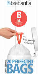 Мешки для мусора PerfectFit, размер В (5 л), рулон, 20 шт.