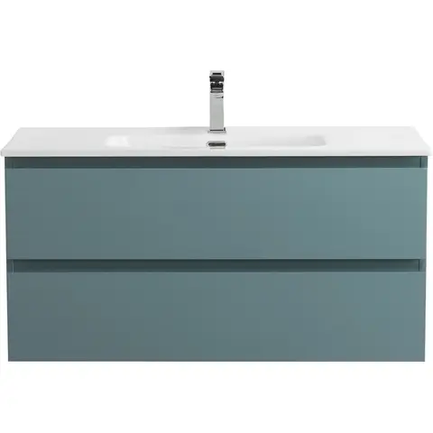 BelBagno KRAFT-1200-2C-SO-AO База под раковину подвесная с фрезерованными ручками по всей длине фасада с двумя выкатн. ящ., Голубой Мат.,1200x455x500