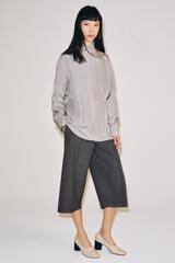 ZARA ПРЯМЫЕ ШОРТЫ С ЗАЩИПАМИ — ZW COLLECTION, СЕРЫЙ МЕЛАНЖ