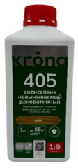 KRONA Антисептик невымываемый декоративный 405 "орех" 1 кг. Концентрат 1:9