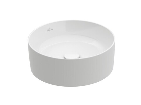 Villeroy&Boch Collaro 4A184001 Раковина на столешницу 40x40, отверстия для смесителя-отсутствуют, материал-TitanCeram, крепления в комплекте, цвет-альпийский белый