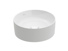 Villeroy&Boch Collaro 4A184001 Раковина на столешницу 40x40, отверстия для смесителя-отсутствуют, материал-TitanCeram, крепления в комплекте, цвет-альпийский белый фото