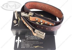 Ремень Marfione APIS Dark Brown Buffalo Titanium Bronzed 