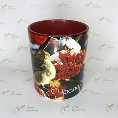 Урал Сувенир - Кружка Урал №0039 Воробей на рябине