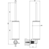 Gessi Inciso 58519#149 Ершик настенный, цвет: finox
