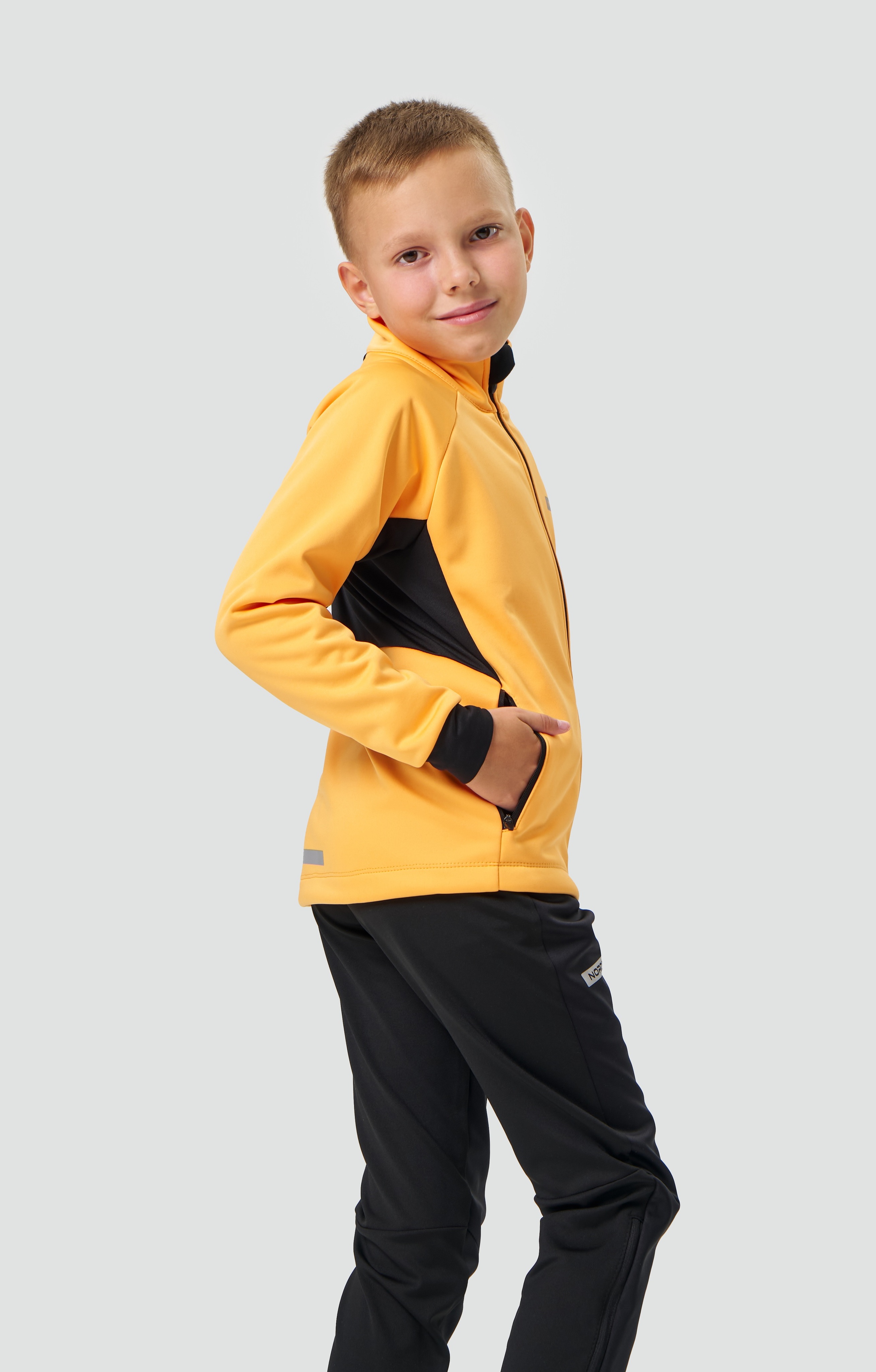 Детская лыжная куртка Nordski Jr. Core orange-black - 4