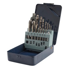 Набор метчиков однопроходных M3 -M12 HSS-G DIN352 (+ вороток, сверла) 15пр H-Tools 245004HT