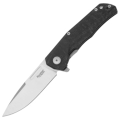 Фото Складной нож LionSteel Q4TTRO, сталь MagnaCut, рукоять карбон/титан, черный
