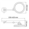 WasserKRAFT Elbe K-1004BLACK Косметическое зеркало с LED-подсветкой, цвет: чёрный