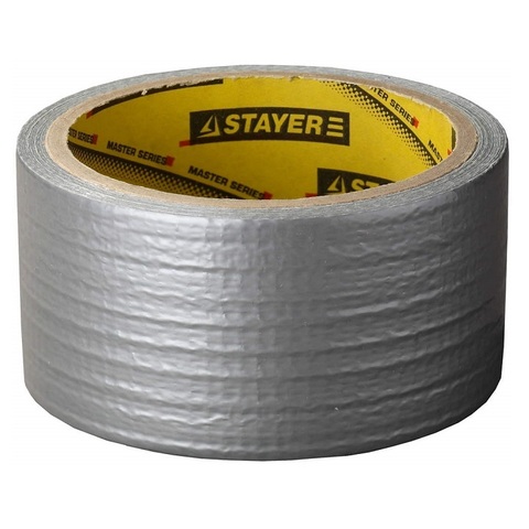 STAYER 48 мм, 10 м, серебристая, армированная лента, Professional (12080-50-10)