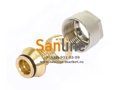 Переходник 20x2,8-G3/4" Евроконус для PEX компрессионный Sanline Арт.37205