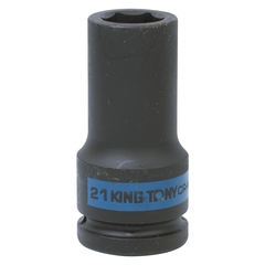 KING TONY (643521M) Головка торцевая ударная глубокая шестигранная 3/4", 21 мм