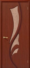 Дверь Эксклюзив / Цвет Ф-15 (Макоре) / Стекло Риф. / Двери Браво