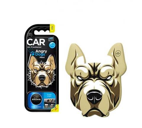 AROMA CAR Полимерный ароматизатор воздуха Aroma Car ANGRY DOGS Fresh Linen