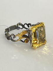 Монтре-цитрин (серебряное кольцо )