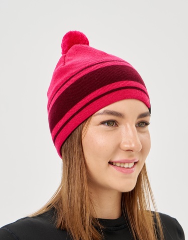 Лыжная шапка c шерстью Nordski Tone Stripe pink