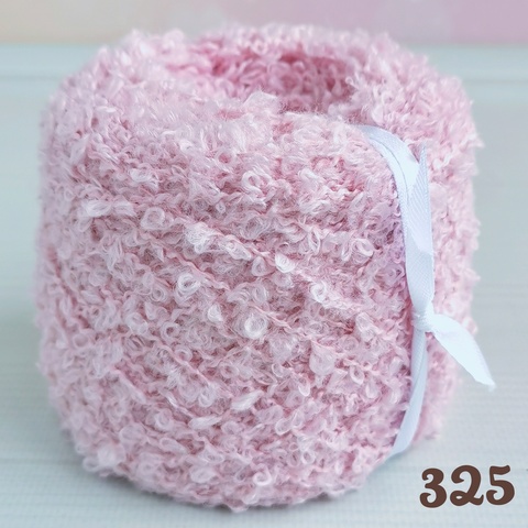 Пряжа бобинная буклированная 270м/100гр 325, Детский розовый