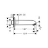 Hansgrohe 13414000 Излив для ванны настенный