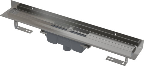 Alcaplast APZ1016-950 Водоотводящий желоб с порогами для цельной решетки с воротником к стене