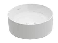 Villeroy&Boch Collaro 4A1840R1 Раковина накладная 40x40, отверстия для смесителя-отсутствуют, материал-TitanCeram, вид грязеотталкивающего покрытия-CeramicPlus, цвет-альпийский фото