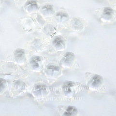 Бусина DiamonDuo Ромб с 2 отверстиями, 8х5 мм, прозрачная