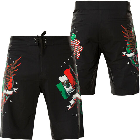 Affliction | Шорты мужские Tri Pride Boardshort 101BS176 перед и сзади