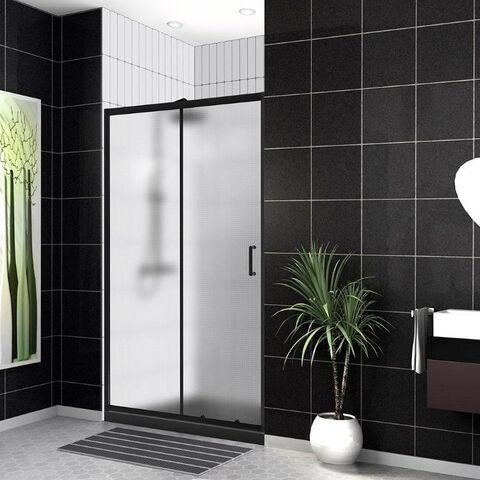 BelBagno Uno-195 UNO-195-BF-1-120-P-NERO Душевой уголок прямоугольный, цвет: чёрный