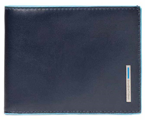 Кошелек мужской Piquadro Blue Square, синий, кожа натуральная (PU1241B2R/BLU2)