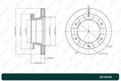 Диск тормозной вентилируемый G-brake  GR-32241