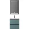 BelBagno KRAFT 39-500/390-2C-SO-AO База под раковину подвесная с фрезерованными ручками по всей длине фасада с 2 выкатн. ящ.,Голубой Мат.,500x395x500