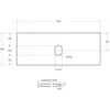 BelBagno KEP-120-CEM-W0 Столешница из керамогранита без отверстия под смеситель 1216x468 Cemento