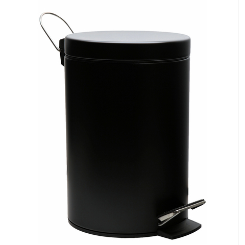 WasserKRAFT Elbe K-635BLACK Урна 5 л, цвет: чёрный