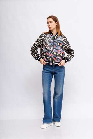 Marc Cain Sports Бомбер в яркий узор в стиле комиксов