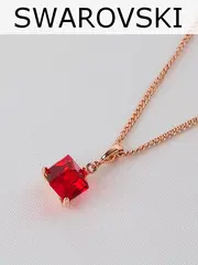 Кулон-кубик Миражи с красным кристаллом Swarovski