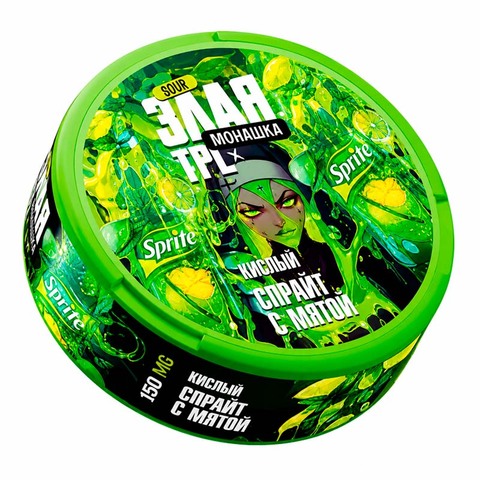 Жевательный табак ЗЛАЯ МОНАШКА х TPL SOUR 150мг - Кислый Спрайт с Мятой