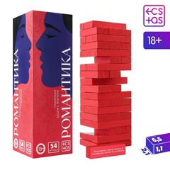 Падающая башня «Романтика» с фантами, 54 бруска, 18+