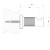 Gessi Inciso 58521#299 Крючок настенный, цвет: nero XL