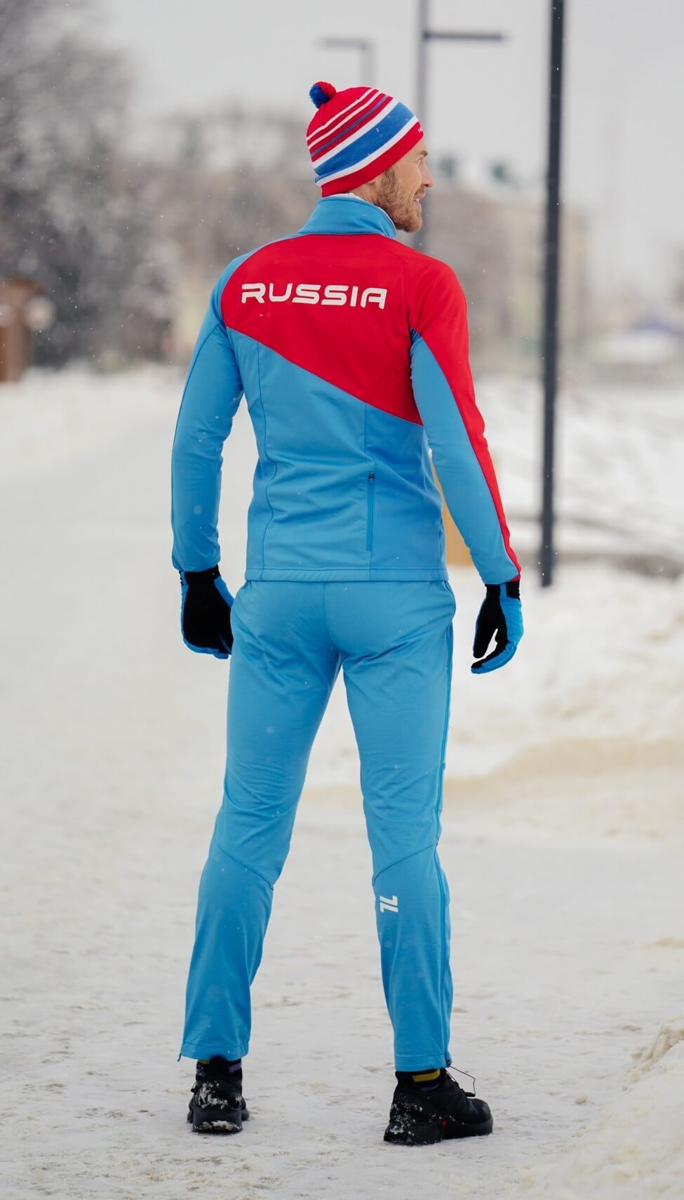 Мужские разминочные лыжные брюки Nordski Premium синие - 11