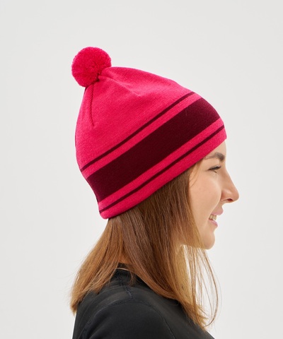Лыжная шапка c шерстью Nordski Tone Stripe pink