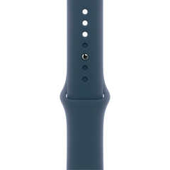 Умные часы Apple Watch Series 9 GPS, 41mm, Aluminium Case with Sport Band M/L, Silver/Storm Blue (Серебристый/Штормовой синий)