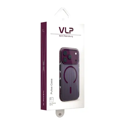 Чехол VLP Pulse Case iPhone 18 Pro темно-вишневый