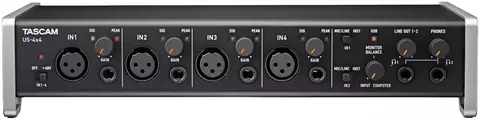 TASCAM US-4x4 USB аудио интерфейс, 4 входа, 4 выхода.