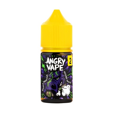 Жидкость Angry Vape Salt 2% 30 ml - Бегемот Брутто (черный виноград)