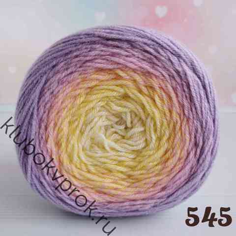 YARNART FLOWERS MERINO 545, Бежевый/желтый/фиолетовый